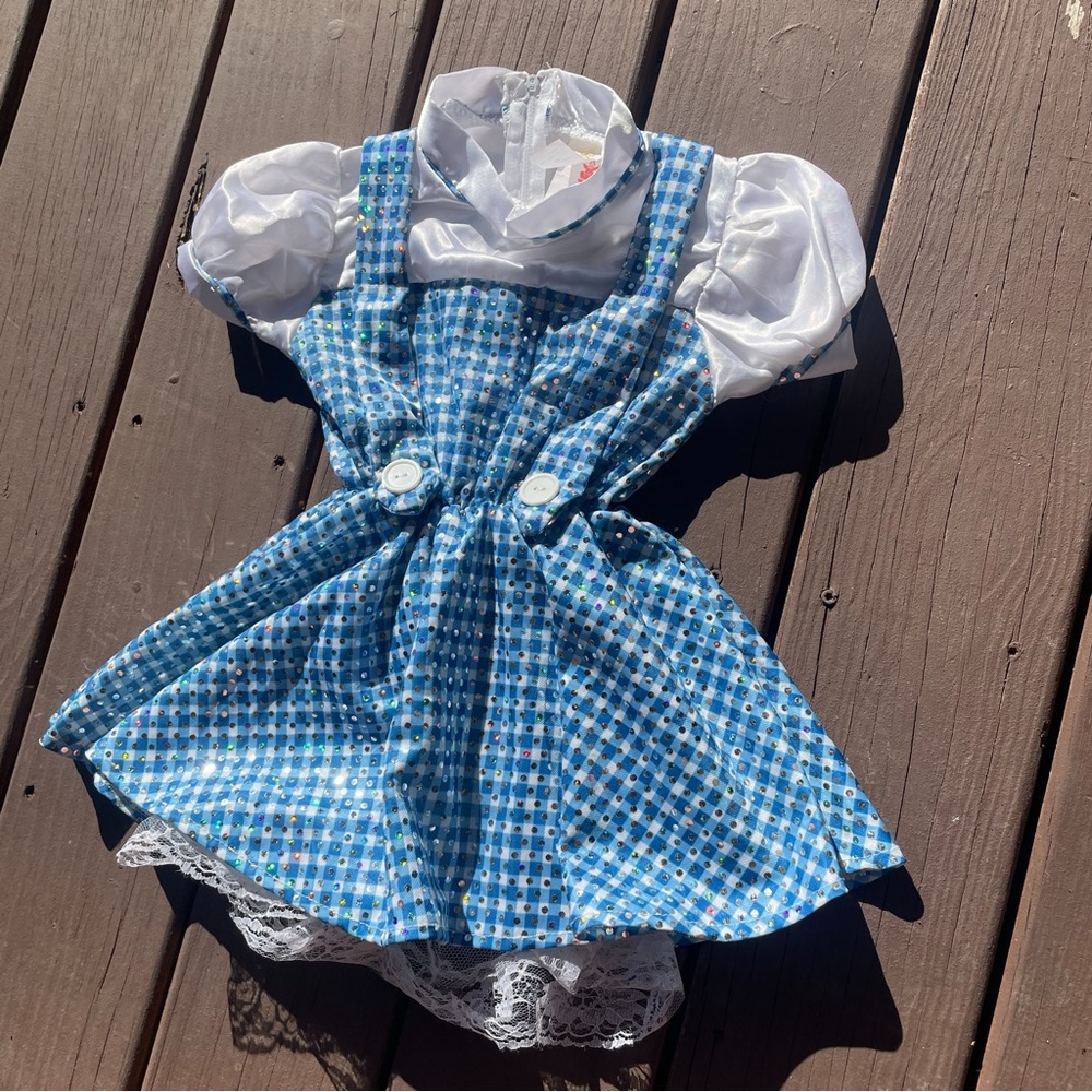 Dorothy Toddler Costume Dress Blue Gingham Wizard of Oz Halloween Costume